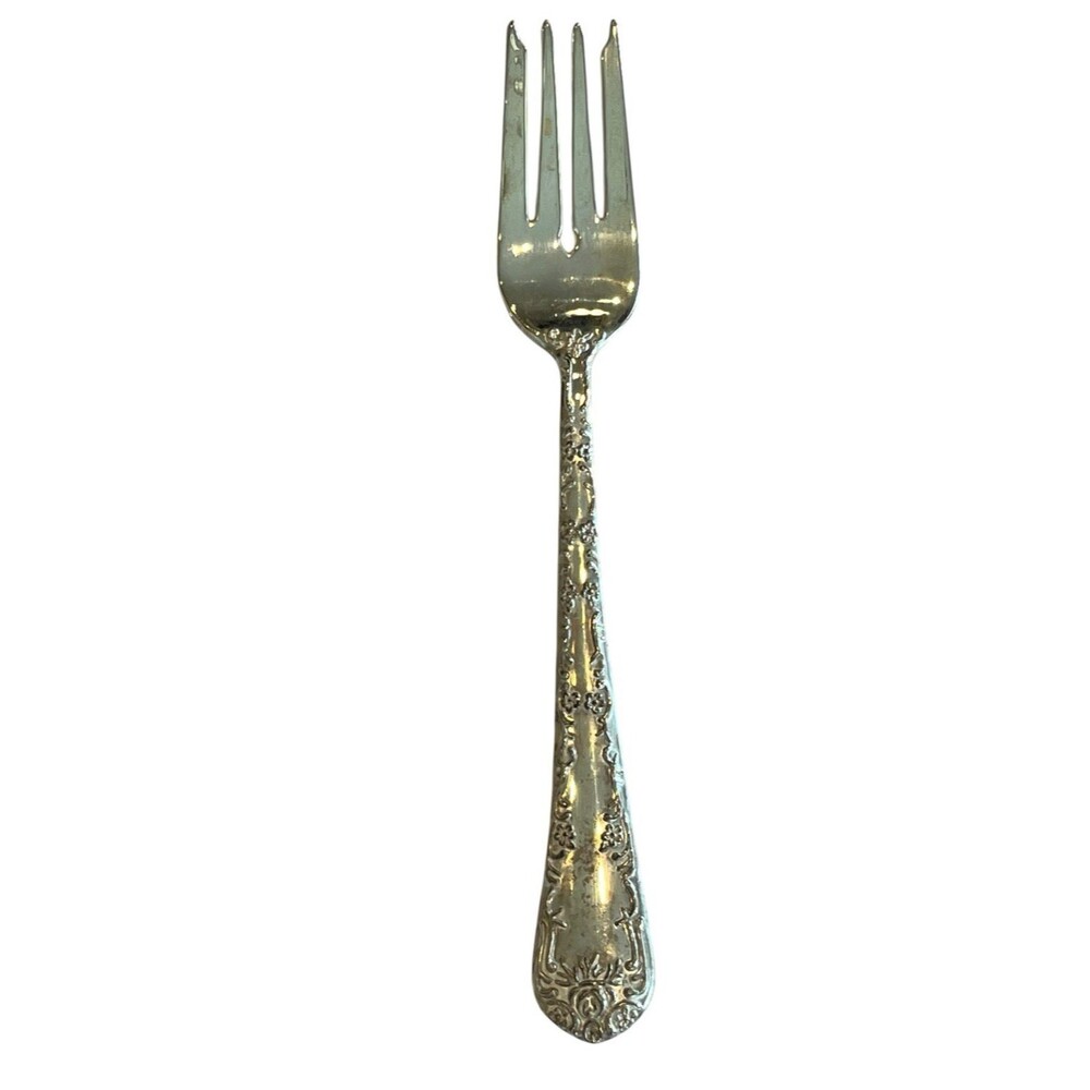WM Roger Enchanted Rose Vintage Silverplate by Intl Silver 1 Salad Fork